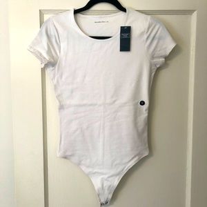 Abercrombie white tee bodysuit
